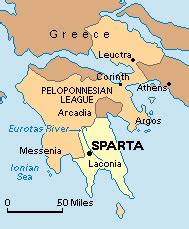 Sein name wird im deutschen meist im erweiterten sinn für diesen staat gebraucht, der über jahrhunderte die stärkste militärmacht des alten griechenland war. Sparta Karte