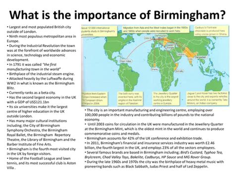 Urban Futures Birmingham Case Study Part 1 Teaching Resources
