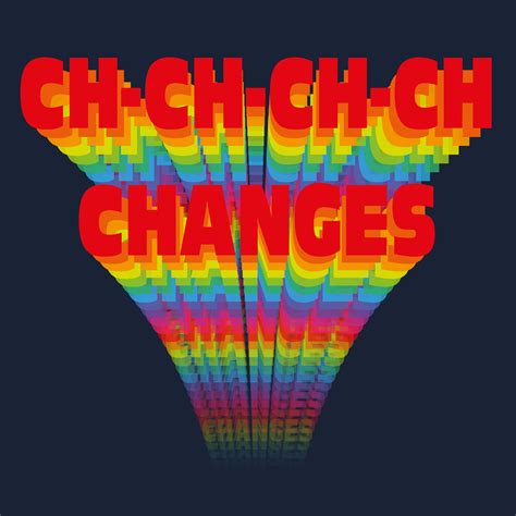 Ch Ch Ch Ch Changes Cartel De Letras De La Canción De David Etsy