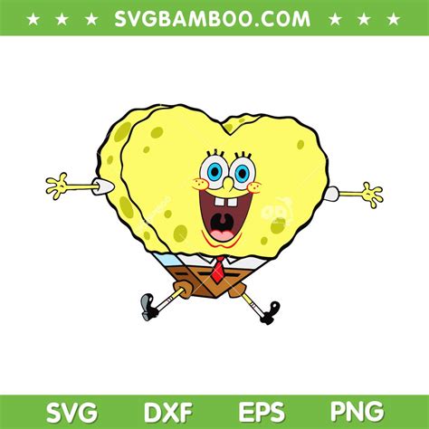 Spongebob Squarepants Valentines Day Heart Svg Png