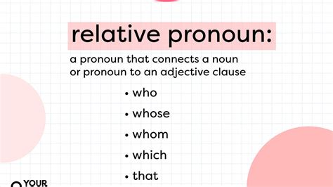 List Of All Relative Pronouns In English