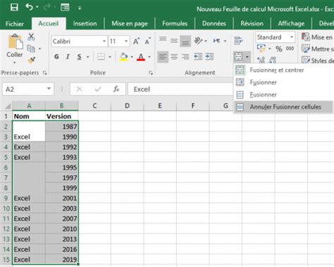 Ajouter Un Tiret Dans Une Cellule Excel - Comment annuler rapidement la fusion de cellules dans Excel