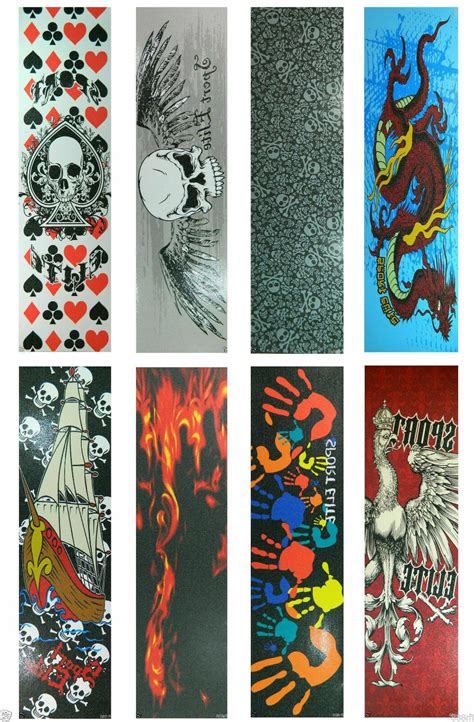 Graphic Skateboard Deck Grip Tape Multiple Design 33"