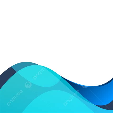 Blue Wavy Shapes On Transparent Background Curved Background Abstract