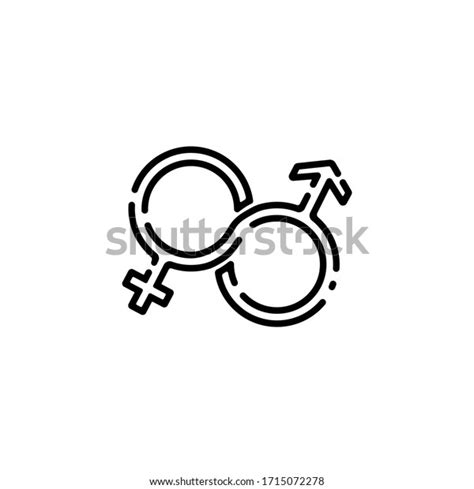 Male Female Gender Sex Symbol Symbols Stock Vector Royalty Free 1715072278