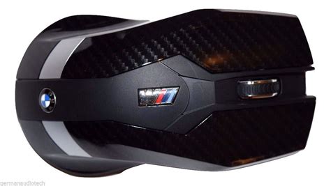 Genuine Bmw M Carbon Fiber Wireless Laser Optical Mouse For Pc Mac