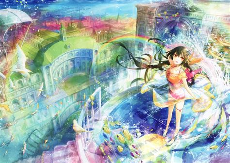 Download Rainbow Anime Original K Ultra Hd Wallpaper By