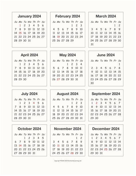 Printable 2024 Calendar With Holidays And Notes