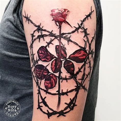 Barbed Wire Rose Tattoo Best Tattoo Ideas