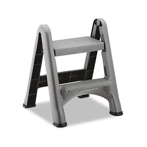 Rubbermaid 2 Step Folding Plastic Step Stool Rcp420903cylnd