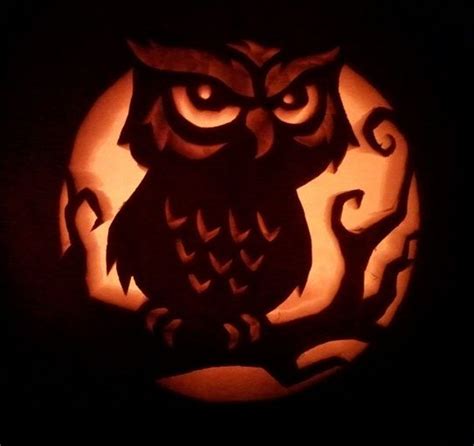 Owl Pumpkin Carving Stencils