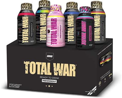 Redcon1 Total War RTD Ready To Drink Preworkout Case Of 12