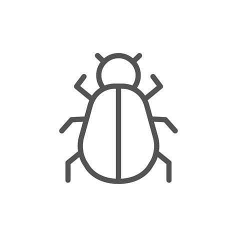Software Bug Or Program Bug Line Art Vector Icon For Mobile Apps And