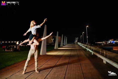 Street Dancers In Barcelona Dancers Ruslan Bokach And Liudmyla