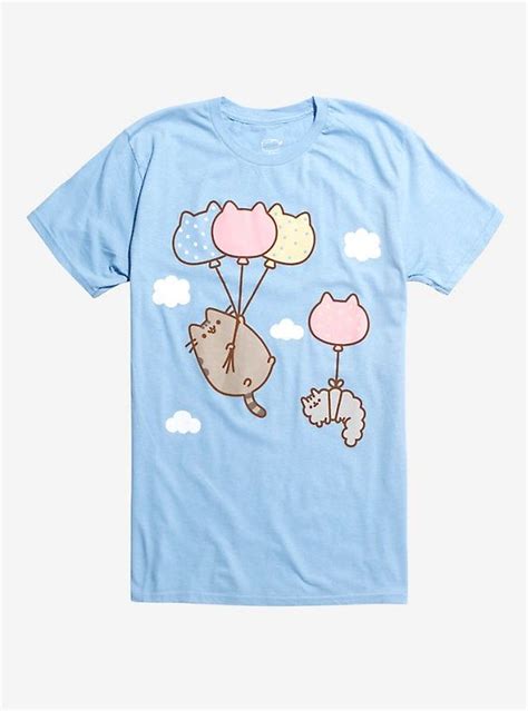 Pusheen Stormy Balloons Girls T Shirt Girls Tshirts Pusheen Cat