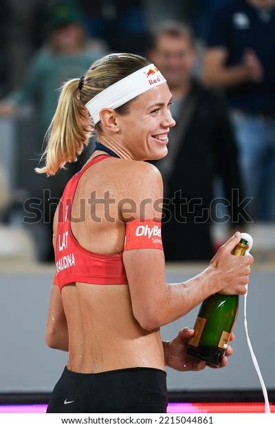 Tina Graudina Latvia During Volleyball Beach Stock Photo