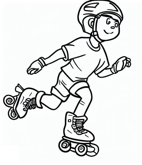 Roller Skating Coloring Pages