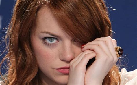 1920x1200 emma stone redhead look make up wallpaper coolwallpapers me