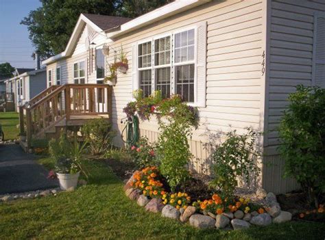Mobile Home Decorating Ideas • Ohmeohmy Blog Mobile Home Landscaping