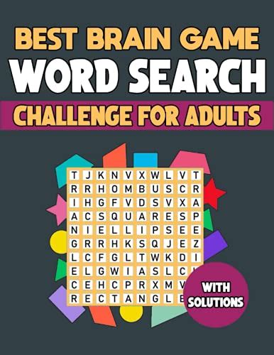 Best Brain Game Word Search Challenge For Adults Puzzles For Seniors