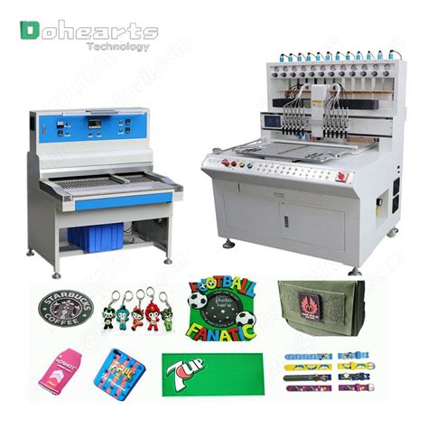 12 color pvc silicone automatic garment label logo dripping equipment for rubber patch making