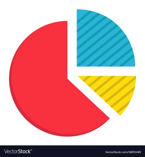 Pie Chart Flat Icon Business And Diagram Vector Image