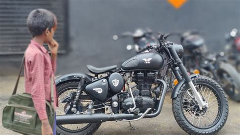 Royal Enfield Classic 350 Modified Bike Modification Stealth Black