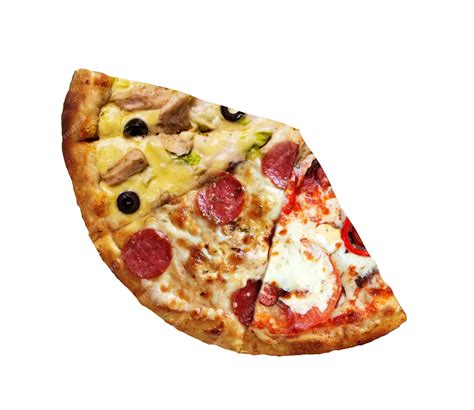 Premium Photo Half Of Pizza Isolated