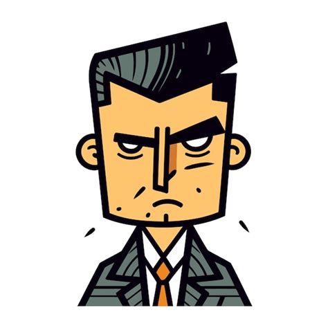 Premium Vector Angry Businessman Cartoon Vector Illustration Isolated