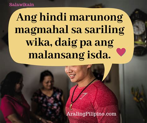 Salawikain Pagmamahal Sa Sariling Wika Tagalog Pinoy Filipino