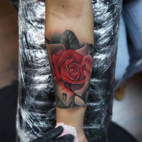Representing love, individuality, and beauty, it's the inspirational quote underneath that is the cherry on top of the cake. Rose Tattoos on Arm | Best Tattoo Ideas Gallery
