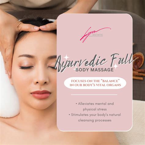 massage — ayurvedic full body 60 min lynn aesthetic