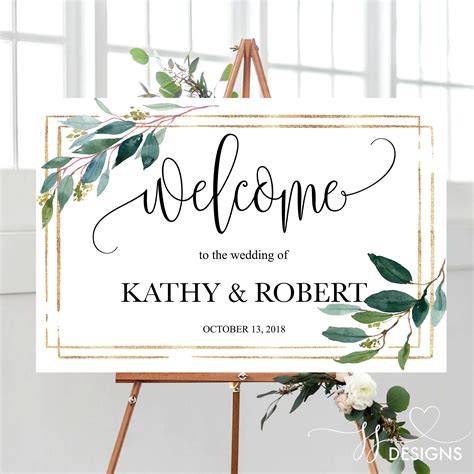 Wedding Welcome Sign Printable Sign Editable Template Etsy