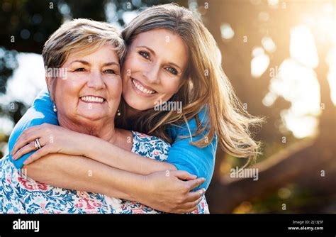 My Mom Gave Me A Life Filled With Love Portrait Of A Happy Mature Woman Hugging Her Mother