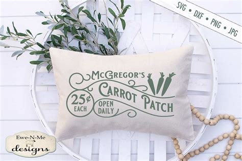 McGregor's Carrot Patch Easter SVG DXF Cut File (199045) | Cut Files