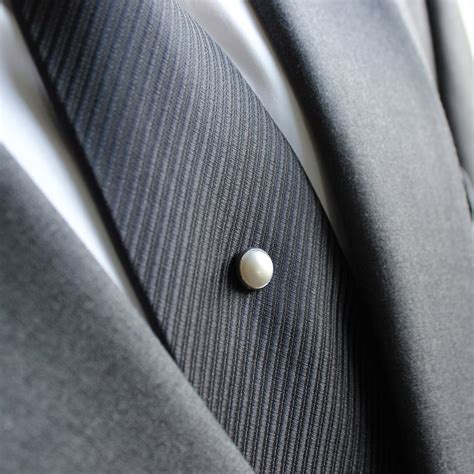 Pearl Tie Pin Pearl Pin For Men Pearl Wedding Tie Tack T Etsy