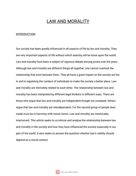 Pdf Law And Morality