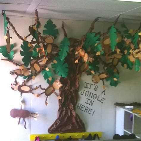 Jungle Theme Ideas Jungle Crafts Monkey Tree Classroom Ideas