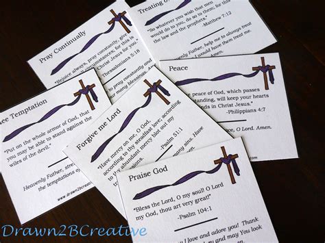 40 Days Of Free Lenten Printables Prayer Cards