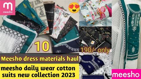Meesho Cotton Dress Materials Haul 2023 😍meesho Daily Wear Suits