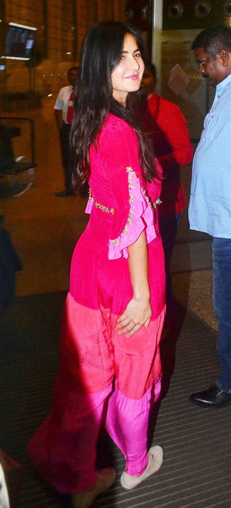 katrina kaif in pink salwar suit spotted at mumbai airport cinehub