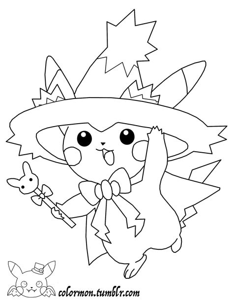 Image halloween pikachu color fan art by moonsunanime. Pikachu Halloween Coloring Pages | Pokemon coloring pages