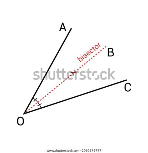 Angle Bisector Definition Geometry Stock Vector Royalty Free