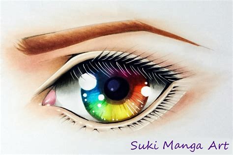 Copic Marker Europe Tutorial Rainbow Eye By Suki Manga Art