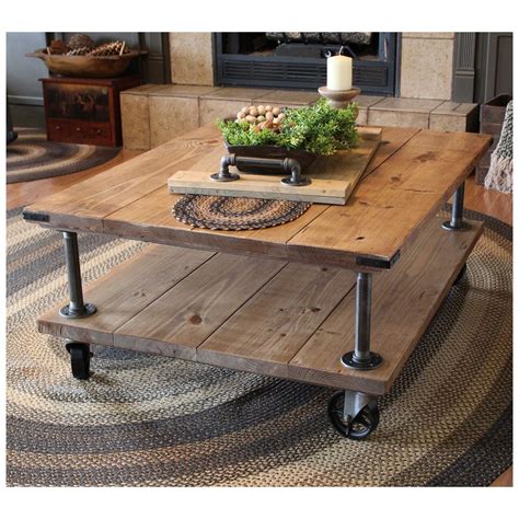 Going for the industrial modern look?! Farmhouse Industrial Coffee Table Industrial Iron and Wood ...
