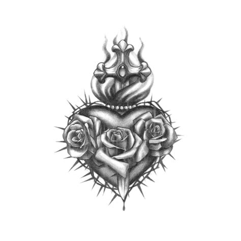 Sacred Heart Temporary Tattoo Sacred Heart Tattoo Most Sacred Heart