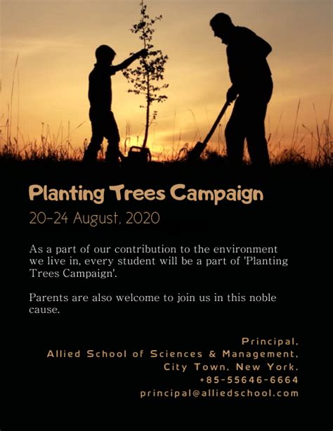 Penanaman Kampanye Pohon Templat Postermywall