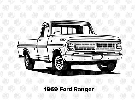 Classic 1960s Ford Ranger Truck Svg Png  Vector Etsy Canada