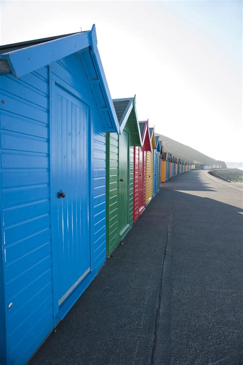 Row Of Brightly Coloured Beach Huts 7439 Stockarch Free Stock Photo