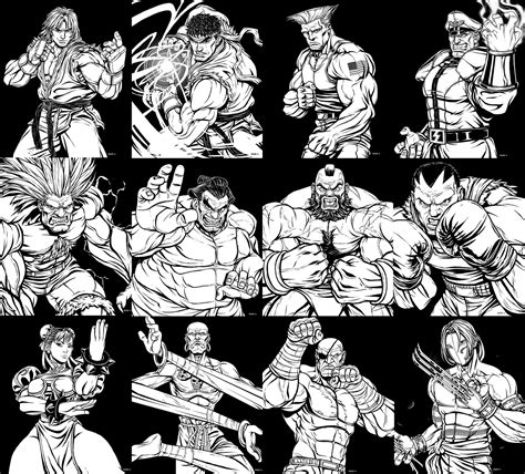 Street Fighter 2 Line Up Inks By Eddieholly On Deviantart